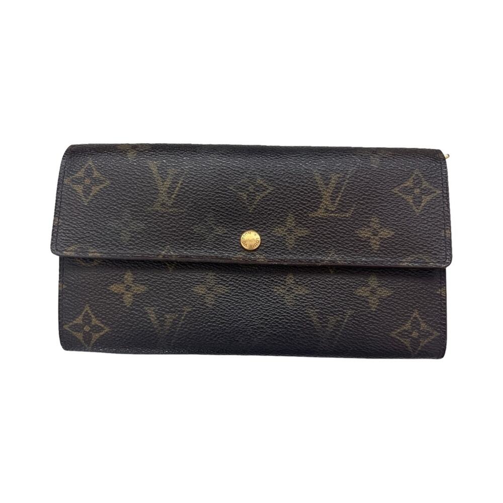 Louis Vuitton Sarah Wallet Monogram Canvas Made in France Vintage Luxury
